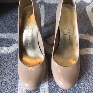 Jessica Simpson Nude Patent Pumps